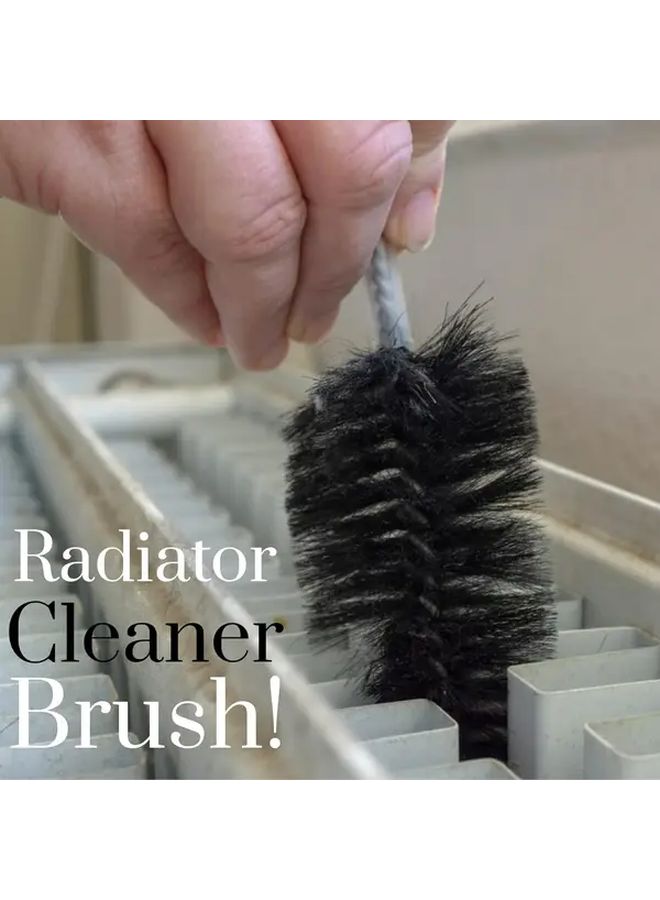 Radiator Cleaning Brush Set 2pcs Wooden Handle Flexible Thin Long - Image 2
