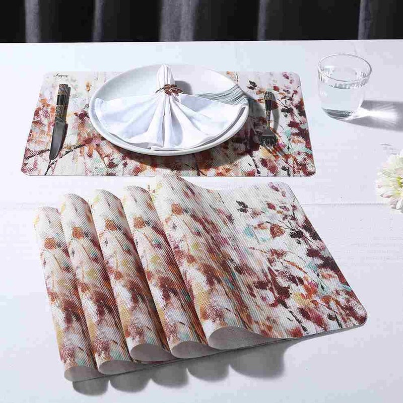 Wonderchef Valentina Set of 6 Abstract Print Placemat - Image 1