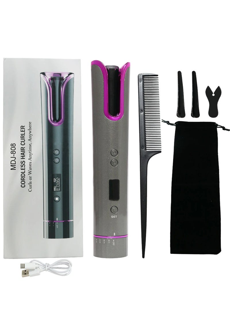 Automatic Hair Curler USB Cordless Wireless Auto Ceramic Curling Iron Hair Waver T Waves Iron Curling Wand Air Curler - Image 2