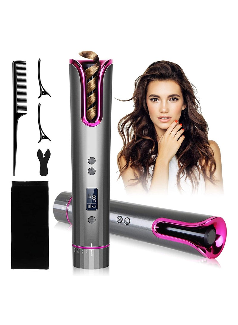 Automatic Hair Curler USB Cordless Wireless Auto Ceramic Curling Iron Hair Waver T Waves Iron Curling Wand Air Curler - Image 1