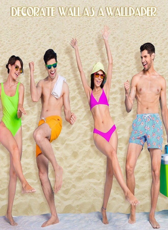 Jectivs 4.5x33 Ft Beach Sand Wall Backdrop Decorations,Roll of Plastic Beach Sand Photography Background,Natural Scenery Setters Wallpaper Travel Summer Birthday Party Video Shoot Studio Photo Props - Image 5