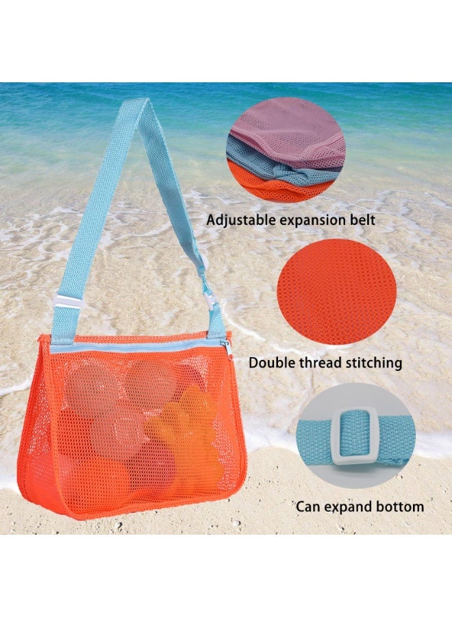 BAIJIN Beach Toy Mesh Bag Kids Shell Collecting Sand Totes For Holding Shells Toys Fun Of Seashell Swimming Accessories Boys And Girls - Image 4