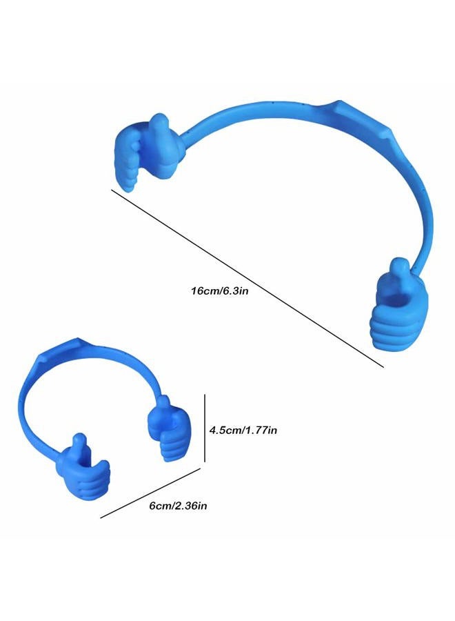 YuCool 4 Packs OK Cell Phone Stands, Adjustable Flexible Phone Holder-Black,Blue,Green,Red - Image 2