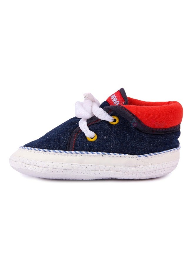 Butterthief Unisex-Baby's Baby's Booties Navy Blue First Walker Shoe - One Size (Narrow),0 Kids UK - Image 2