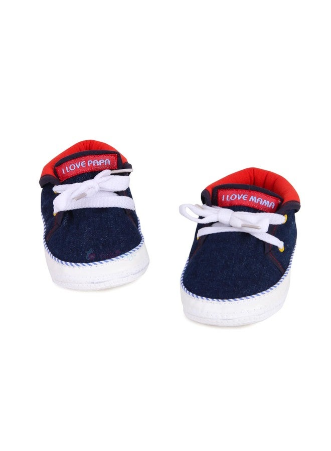 Butterthief Unisex-Baby's Baby's Booties Navy Blue First Walker Shoe - One Size (Narrow),0 Kids UK - Image 5