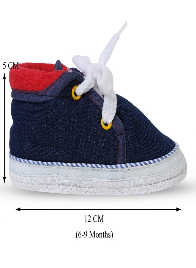 Butterthief Unisex-Baby's Baby's Booties Navy Blue First Walker Shoe - One Size (Narrow),0 Kids UK - Image 3