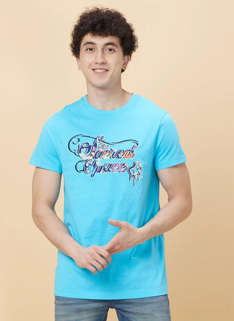 Being Human Typography Printed Round Neck Short Sleeves  T-shirt