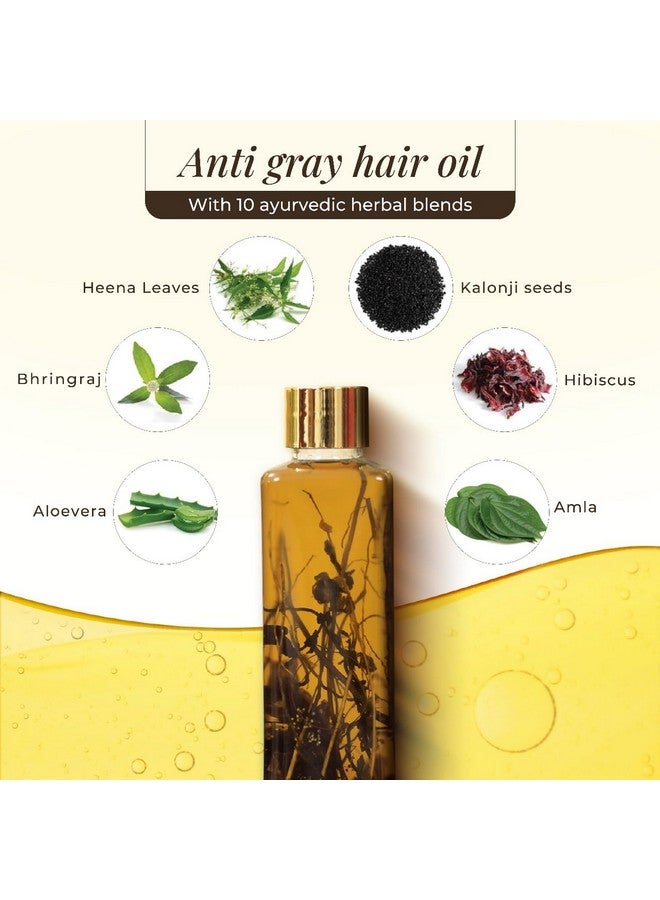 VEDA Ayurvedic Cold Pressed Hair Oil | Ayurvedic Jadi Butis Infused Oil | 200Ml - Image 2