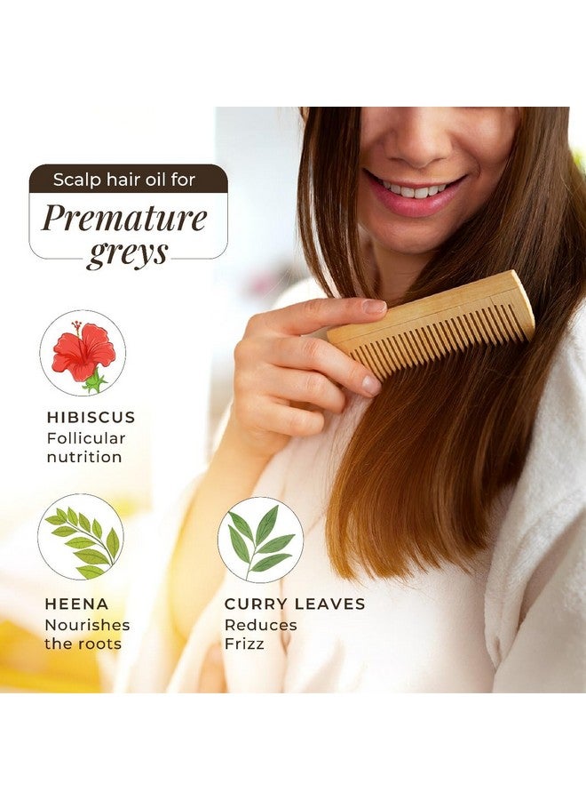 VEDA Ayurvedic Cold Pressed Hair Oil | Ayurvedic Jadi Butis Infused Oil | 200Ml - Image 3