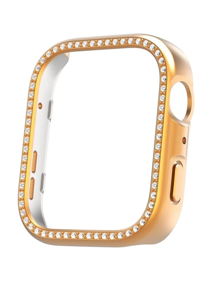 Bling Case Without screen protector for Huawei Watch Fit 4, Hard PC Frame Case, Crystal Diamonds Bumper Cover for Women Girls, Slim Protective Cover for Huawei Watch Fit 4 (Rose gold) - Image 1