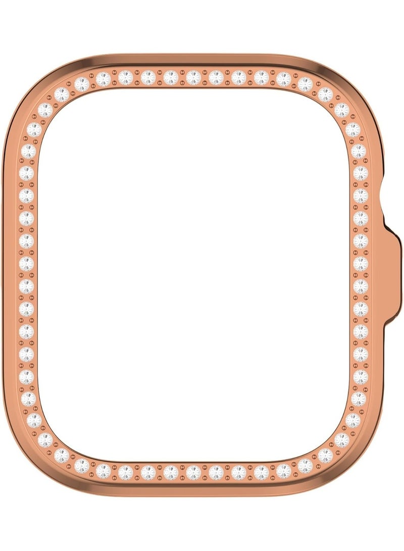 Bling Case Without screen protector for Huawei Watch Fit 4, Hard PC Frame Case, Crystal Diamonds Bumper Cover for Women Girls, Slim Protective Cover for Huawei Watch Fit 4 (Rose gold) - Image 2