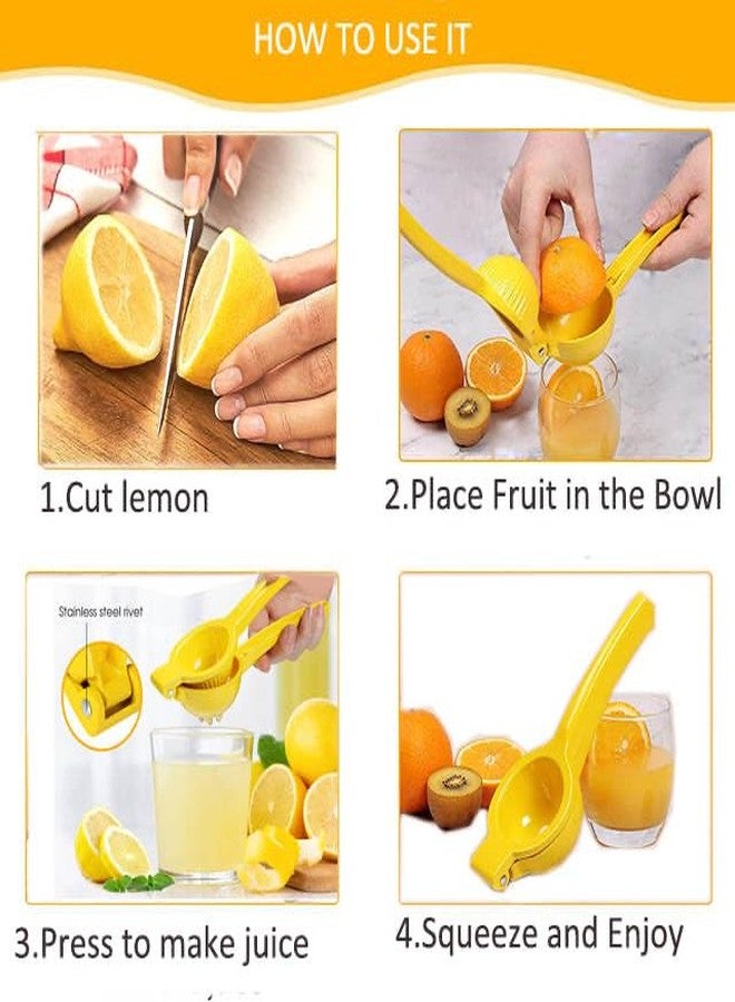 NAWAZJEE Lemon Squeezer Orange Juice Extractor Juicer Handheld Heavy Duty Sturdy Squeezer Lime Press Squeezer Seed Catcher Manual Hand Juicer Citrus Press Easy to Use Effortless - Image 5