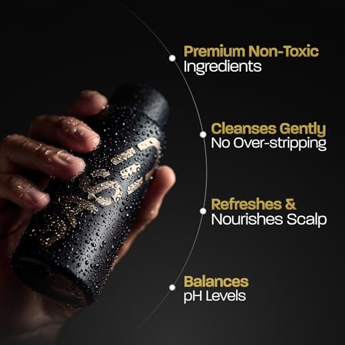 Based Bodyworks مجموعة شامبو وبلسم وبلسم بدون شطف من BASED مع زيت النعناع وجوز الهند والأفوكادو، مجموعة شعر فاخرة للرجال، زجاجتان سعة 12 أونصة سائلة وواحدة سعة 6.8 أونصة سائلة (عبوة من 3)  - Image 3