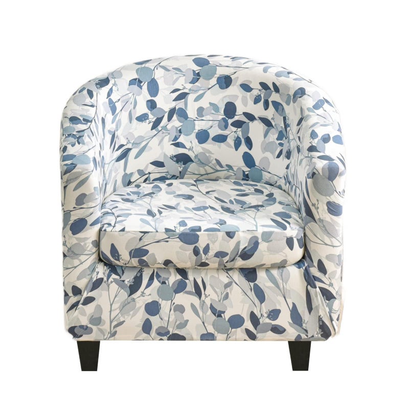 CRFATOP 2 Piece Club Chair Slipcover Printed Tub Chair Slipcover Armchair Covers Soft Printed Round Barrel Chair Covers Couch Covers with Elastic Bottom for Bar Counter Living Room15