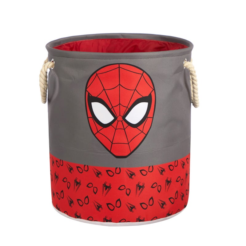 Idea Nuova Marvel Spiderman 3-Piece Toy Storage Basket Set - Nesting Fabric Bins with Rope Handles, Multi-Size Organizer for Kids' Toys, Clothes & Accessories, Bedroom or Playroom Decor - Image 2