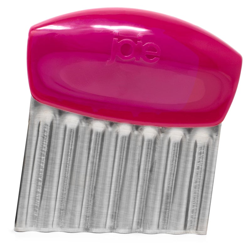 Joie Crinkle Cutter Knife, Wavy Slicer for Potatoes, Vegetables and Fruits, Great for Kids First Cutting Tool, Fun Kitchen Gadget, Stainless Steel, BPA-Free, Colors May Vary - Image 1