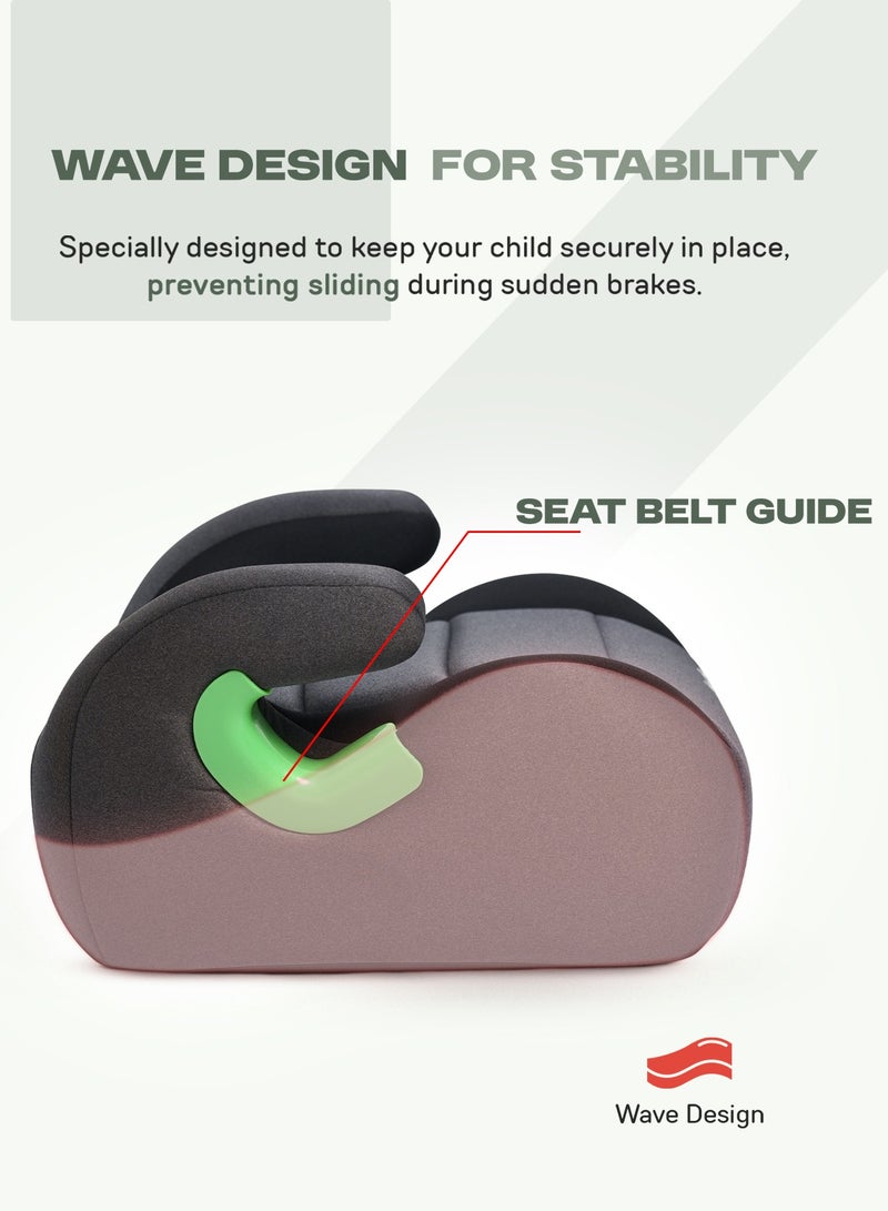 Baybee Baby Booster Car Seat without Isofix Portable Lightweight Travel Car Booster Seat with Comfort, Compact and Easy to Use | Suitable for Toddler 4-12 Years Boys Girls-Black - Image 4