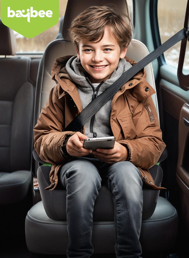 Baybee Baby Booster Car Seat without Isofix Portable Lightweight Travel Car Booster Seat with Comfort, Compact and Easy to Use | Suitable for Toddler 4-12 Years Boys Girls-Black - Image 2