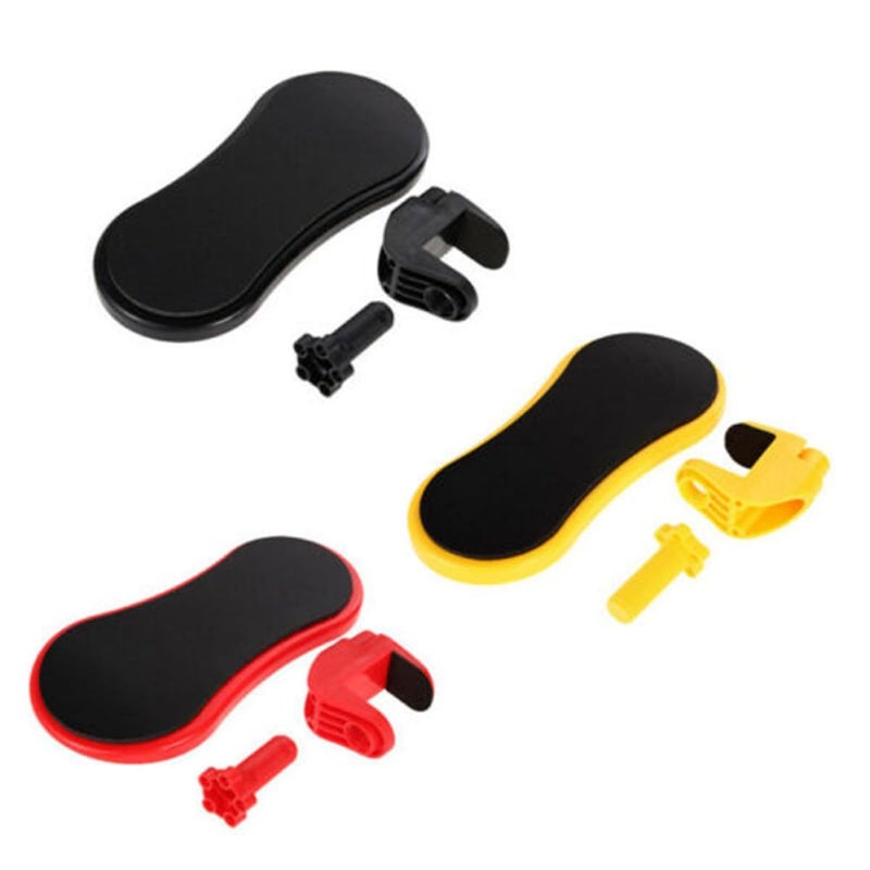 Adjustable Rotating Red Computer Armrest Ergonomic Wrist Support For Home Office Desk - Image 2