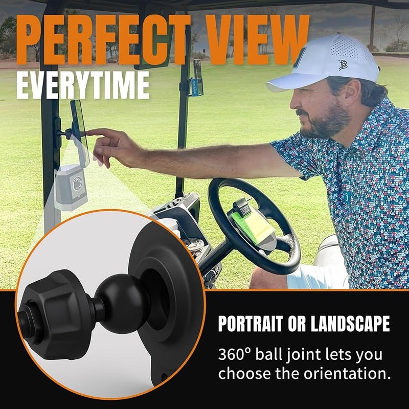 DESERT FOX GOLF Magnetic Phone Mount - Ultra Strong Magnetic Golf Cart Phone Holder - 360° Rotation - Secure No-Slip Grip - Instant GPS, Music, and Scoring App Access - Image 3