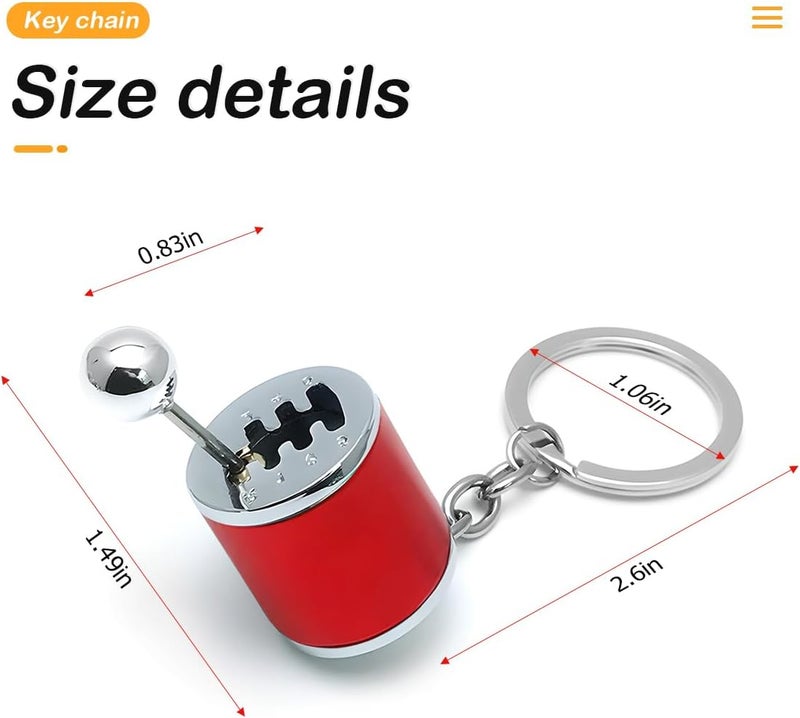 Osilly Gearbox Keychain - Six Speed Manual Transmission Stick Shift Keyring - Image 2