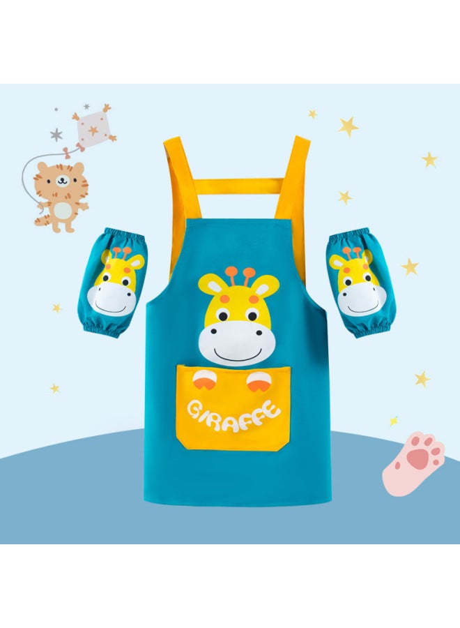 3d Stereo Kidsren's Painting Smock A Three-piece Set Baby Painting Painting Clothes Waterproof And Anti-dirty Kitchen Housework Smock