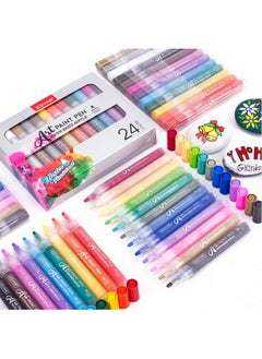 ZEYAR Acrylic Paint Pens For Rock Painting, 24 Colors, Water Based Medium Point, Ap Certified, Assorted Colors,Odorless,Acid Free,Non-Toxic And Safe To Use  - Image 2