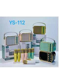 BESTIS YS-112 Dual Wireless VHF Mic Strap Colorful light 10W USB/TF Portable Karaoke Machine Black  - Image 5
