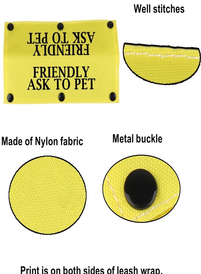 BLUPARK Special Needs Dog Leash Sleeve Friendly Ask to Pet Dog Leash Wrap Sleeve Alert Tag Pet Birthday Gift (Friendly Ask to Pet-YE Sleeve) - Image 5