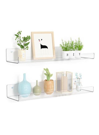 2 PCS Clear Acrylic Wall Shelves,Small Floating Shelves Adhesive Shelf,Installed in Bathroom,Room,Kitchen,Shower Room,Used to Display,Organize and Store Perfume,Cosmetics,Easily Expand Wall Space - pzsku/Z0F148C946C5E75F28217Z/45/1741747973/8a4013e4-b8f3-4ee8-9af3-e38598b4a392