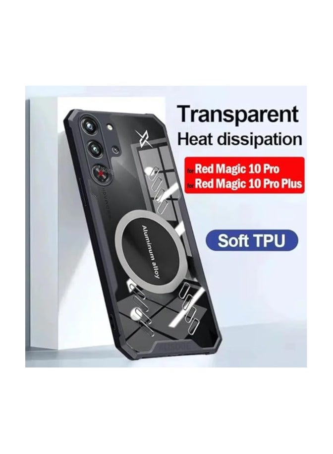 Case for ZTE Nubia Red Magic 10 Pro / 10 Pro Plus, Graphene Heat Dissipation Magnetic Anti-fall Phone Case, Cooling Anti-fingerprint Durable Shockproof Protective Cover - Image 2