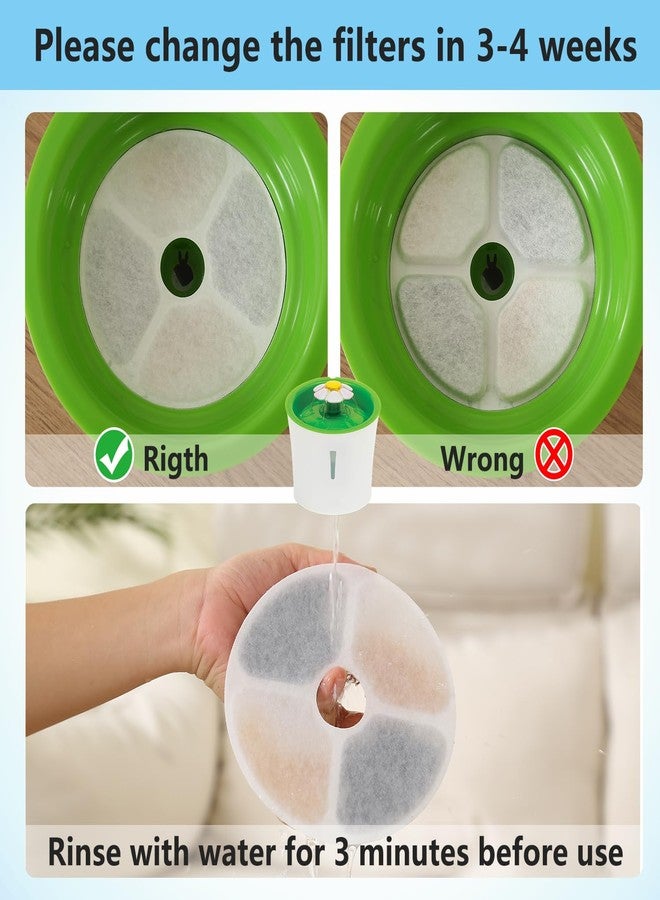 PewinGo Cat Water Fountain Replacement Filters, 6 Packs Pet Fountain Filters Triple Action with Resin and Activated Carbon Compatible for Cat Water Fountain 3L - Image 5