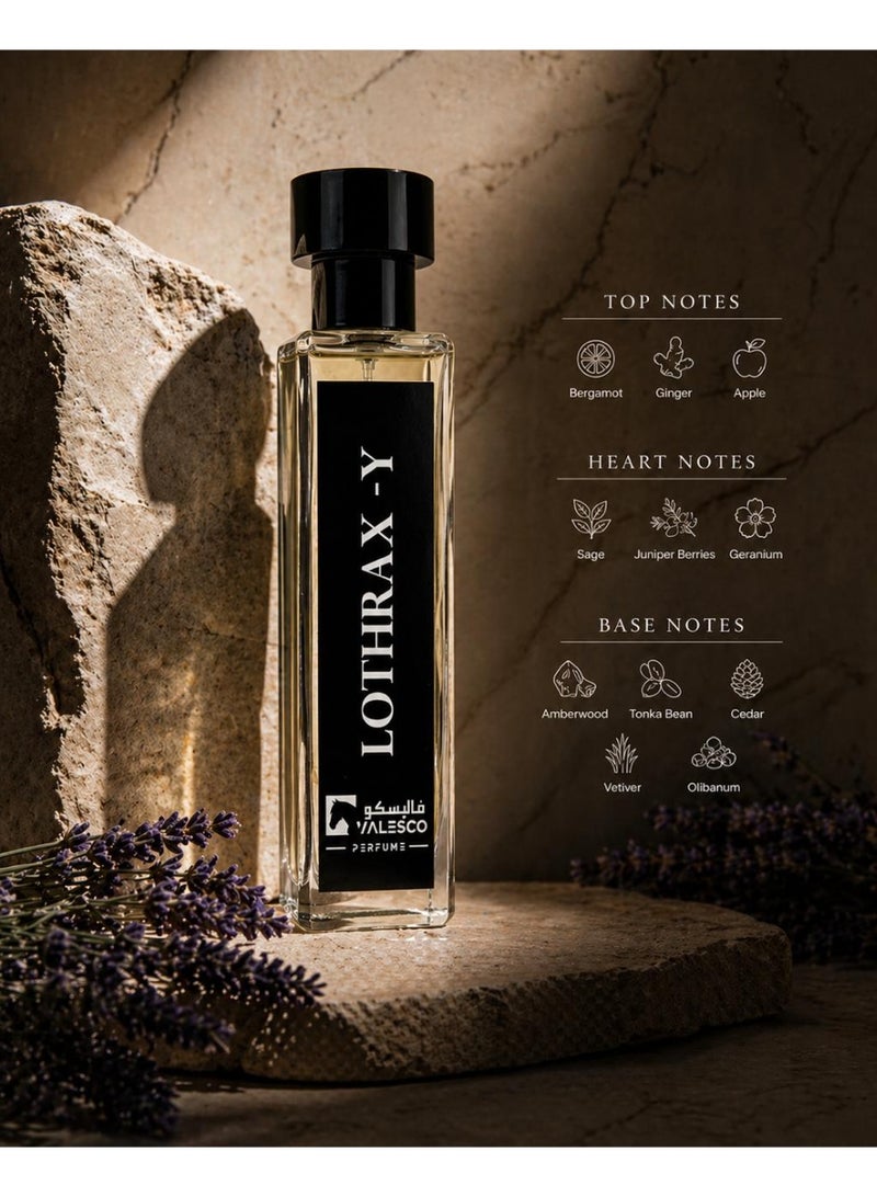 VALESCO LOTHRAX-Y Perfume for Men Extrait De Parfum Spray 50ml Long Lasting Fresh Woody Aromatic Fragrance - Image 2