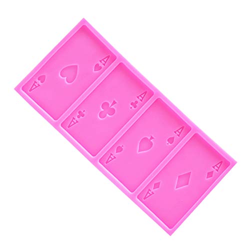 Guratapa 4 Aces Poker Cards King Fried Silicone Mold for DIY Fondant Candy Making Chocolate Molds Desserts Ice Cube Gum Clay Biscuit Plaster Resin Cupcake Topper Cake Decor Moulds - Image 2