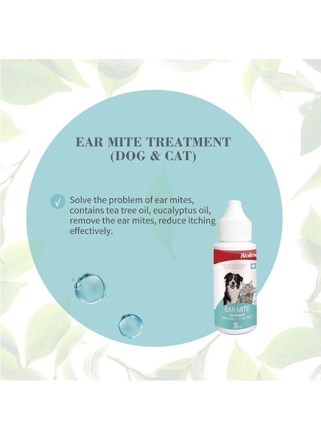 Bioline Ear Mite Treatment for Dogs & Cats 30ml  Ear Care & Itch Relief - Image 2