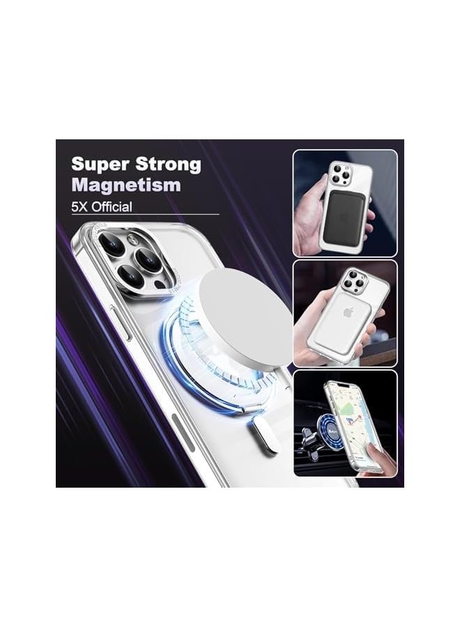 erorex iPhone 15 Pro Max Case, 360° Rotatable Magnetic Ring Stand, Compatible with Magsafe, Transparent Anti-Yellowing Mobile Cover, Shockproof Protection Back Cover - Image 5