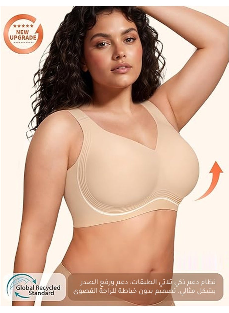 Uplift Minimizer Bra for Large Bust - Wire-Free Breathable Anti-Sagging Sports Bra, Provides Full Coverage Support & Lift with Side & Back Smoothing - Image 4