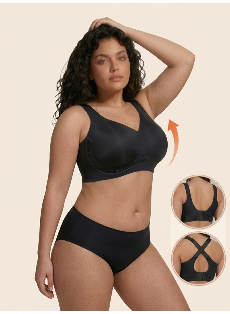 Uplift Minimizer Bra for Large Bust - Wire-Free Breathable Anti-Sagging Sports Bra, Provides Full Coverage Support & Lift with Side & Back Smoothing - Image 1