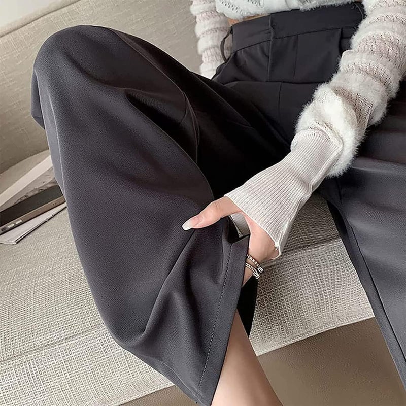 كلاراكو بنطلون واسع الساقين بتصميم أنيق ومريح، بنطلون نسائي واسع الساقين بخصر عالٍ، بنطلون واسع الساقين بتصميم أنيق للنساء - Image 3