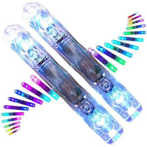 UltraPoi Ultralight LED Glow Stick (Pair (2)) - Customizable Rainbow Light Stick with Over 70 Brilliant Color Modes & Flashing Patterns - LED Concert Light Stick for Poi, Flow Arts, & Light Spinning - Image 1