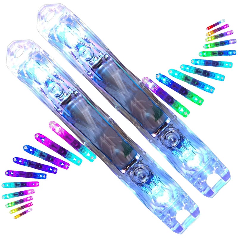 UltraPoi Ultralight LED Glow Stick (Pair (2)) - Customizable Rainbow Light Stick with Over 70 Brilliant Color Modes & Flashing Patterns - LED Concert Light Stick for Poi, Flow Arts, & Light Spinning - Image 4
