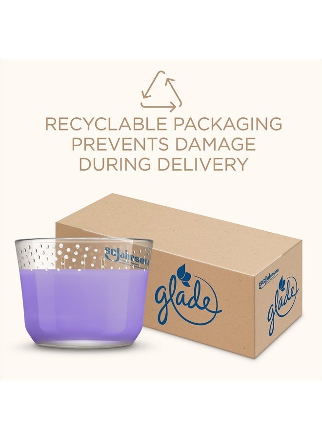 Glade Candle Tranquil Lavender & Aloe, Fragrance Candle Infused with Essential Oils, Air Freshener Candle, 3-Wick Candle, 6.8 Oz, 3 Count - Image 2