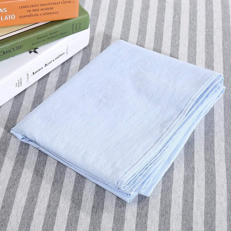 Semme Massage Table Face Hole Cover,Beauty Massage Bed Sheets, Salon Massage SPA Couch Soft Cotton Bed Cover Protector with Face Breath Hole (Light Blue) - Image 5