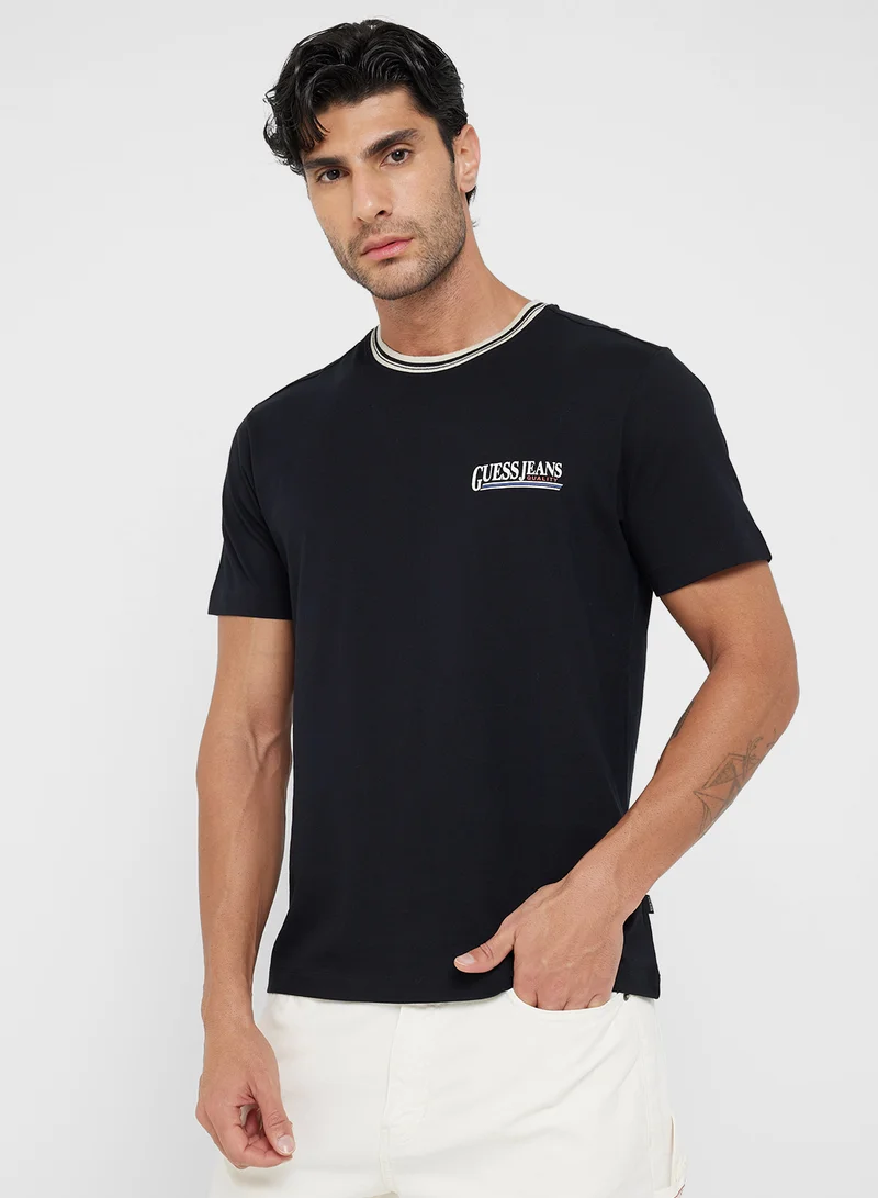 Guess Jeans Unisex Printed Crew Neck T-Shirt