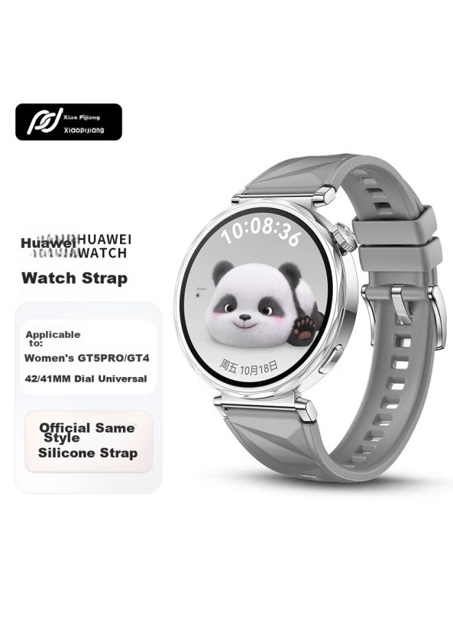 Tinker Xiaopijiang Compatible With Huawei Watch Band Gt5 Pro Ice Crystal Pattern Strap, Gt4/gt5 Women's Silicone Strap, 42/41mm Watch Face Universal Watch Band - Image 1