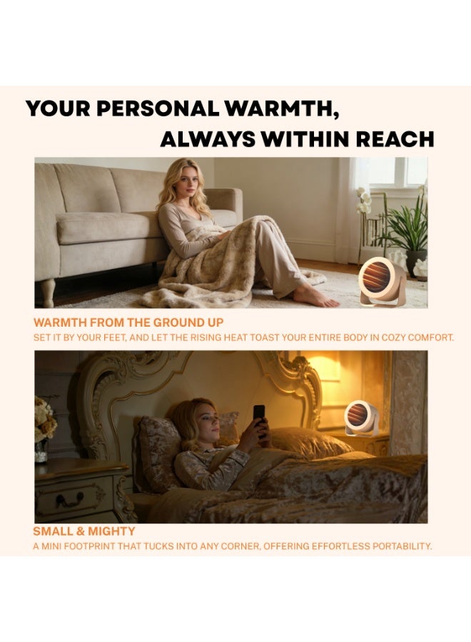 ناكسي فلاي **مدفأة كهربائية للغرفة بالكامل مع تذبذب ثلاثي الأبعاد**   تسخين سريع مع تحكم حراري (ترموستات)   آمنة وهادئة بشكل فائق - مثالية للاستخدام الداخلي في المنزل، الغرفة، والمكتب - Image 5