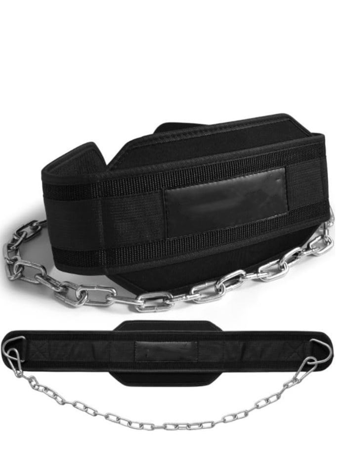 Generic - Dip Belt With Chain For Weightlifting,Pull Ups,Dips Heavy Duty Steel Chain For Added Weight Training - Image 1
