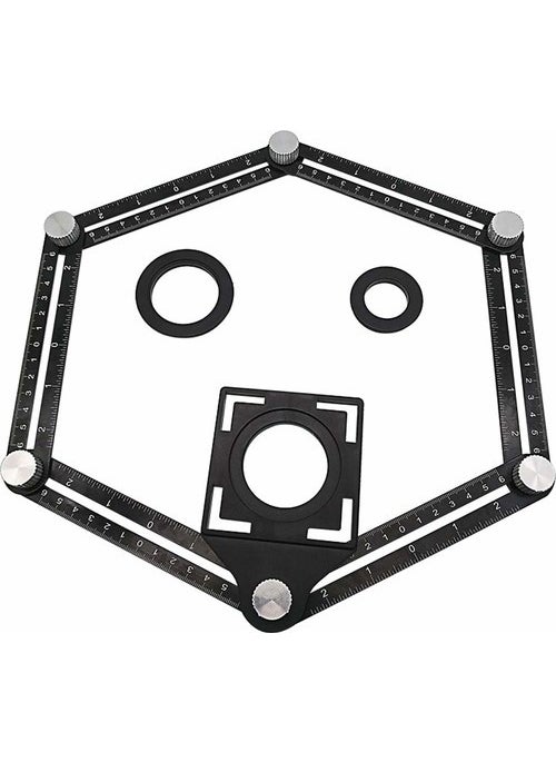 Rox Wood Multifunctional Aluminum Hole Setter Template Ruler  - Image 1