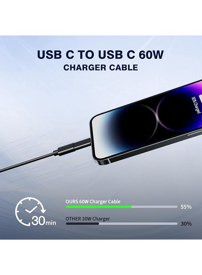 Wffo USB Charging Adapter Cable Kit - USB C to Lightning Adapter Kit - Conversion Set with USB C to Type C/USB A - 60W Fast Charging Cable - Fast Charging and Data Transfer for iPhone 16/15/14 - For Travel and In-Flight Use - Black - Image 4