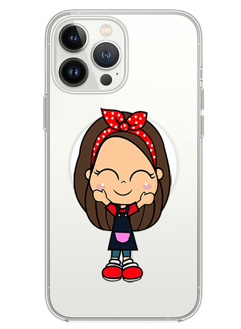 Theodor Magnetic Case for iPhone 13 Pro Max 6.7-inch Compatible with MagSafe Wireless Charging, Shockproof Phone Bumper Cover FORZA350 Girl copy  - Image 1